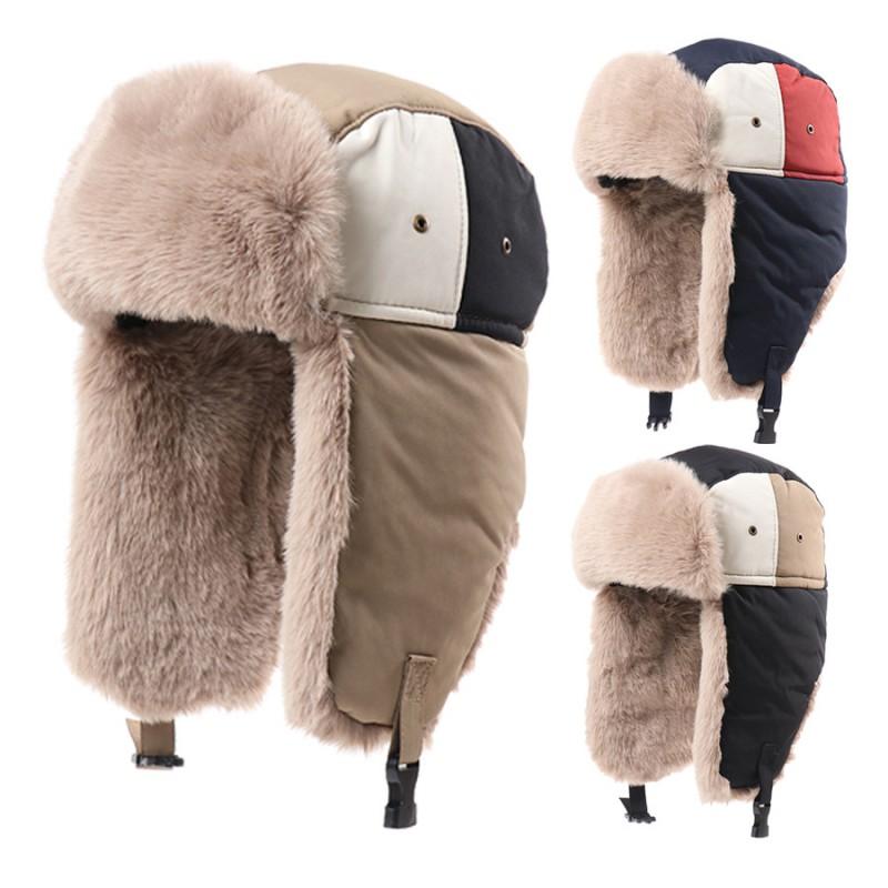 Winter Warm Thickened Ear-Protective Beanie Hat Men Women Outdoor Skiing Cycling Windproof Knit Cap