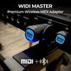 CME WIDI Master: Bluetooth 5 MIDI adaptér pro 5-PIN MIDI. Bezdrátové, napájené z MIDI Out, pro syntezátory a digitální piana