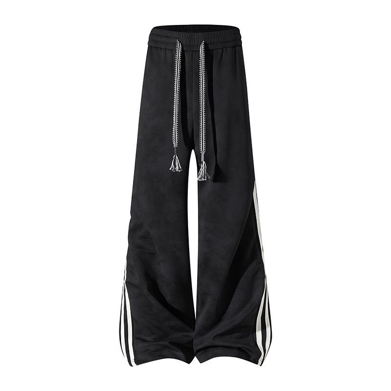Frühling, Sommer und Herbst vier Jahreszeiten neue europäische, amerikanische und japanische gerade Sport-Tie-Dye schmutzige Wide-Leg Freizeithose Herren Trend PANTS