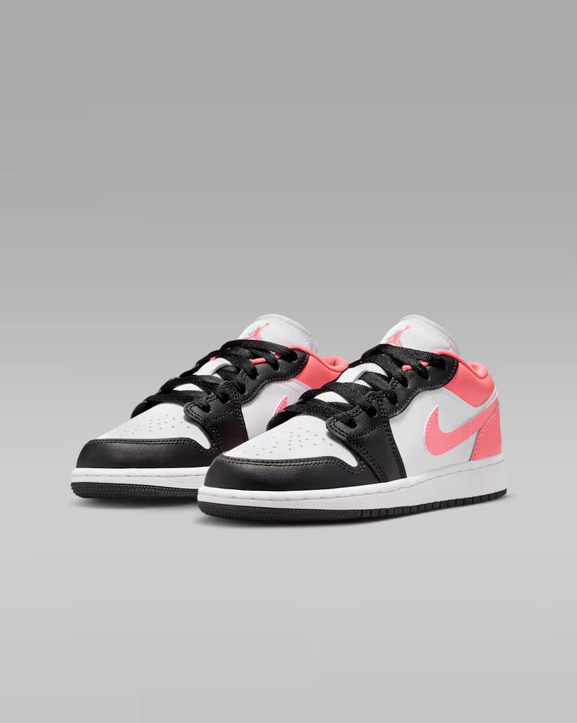 553560-025 Nike GS Air Jordan 1 Low Black White Pink Gaze