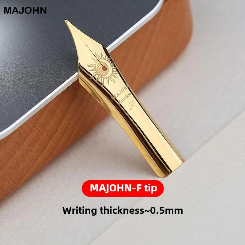 MAJOHN Ti-P141 Titanium Alloy Piston Fountain Pen Metal Hammer Pattern Version Fountain Pen School Office Supplies Stationery