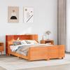 Vidaxl Bed Without Mattress, Waxed Brown, 140X200 Cm, Pine Wood