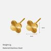 ins Stylish Simple Clover Titanium Steel Stud Earrings Light Luxury Premium 111 Stainless Steel Earrings 18k Gold Earrings