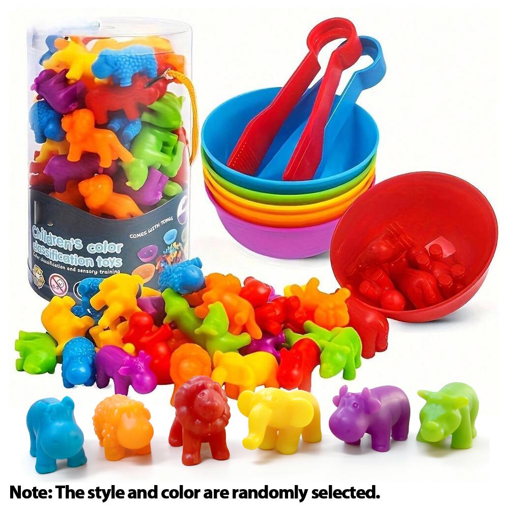

36pcs Counting Vehicle Matching Toys With Rainbow Bowl Counting Car Toys, Color Sorting Sensory Training Toys for Kids