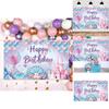 Mermaid Theme Birthday Backdrop Fabric For Kids Party Decoration Photo Prop