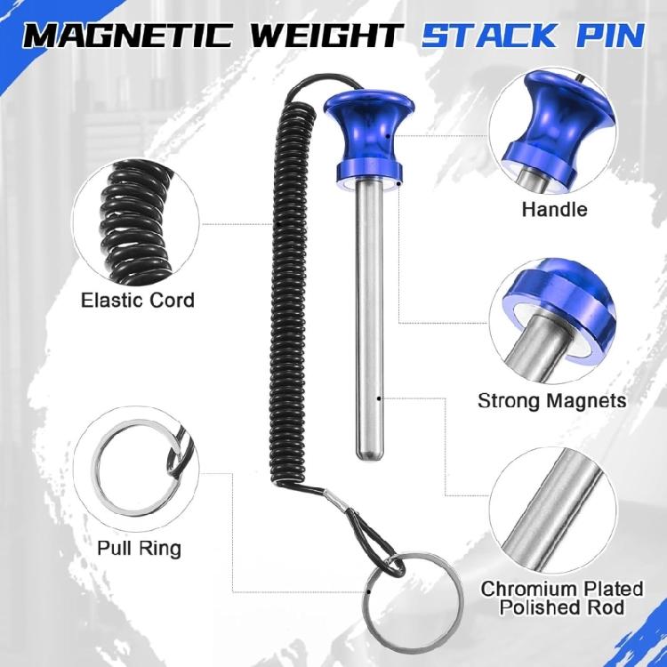 Secure Magnetic Weight Stack Dowels Powerful Aluminum Mixture Universal For Commercial Home Gym Equipment