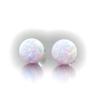 San Jie Dreamy Fire Opal Simple Round s925 Silver Stud Earrings for Women