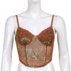 Sexy Lace Camisole Slim Fit Lace Corset Fashion Lace Splicing Tank Top  Ladies