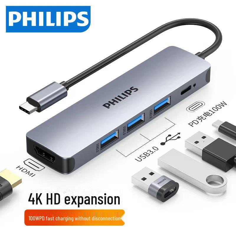 Philips Type-C Hub for Apple & Huawei: HDMI, Network, USB Expansion Dock