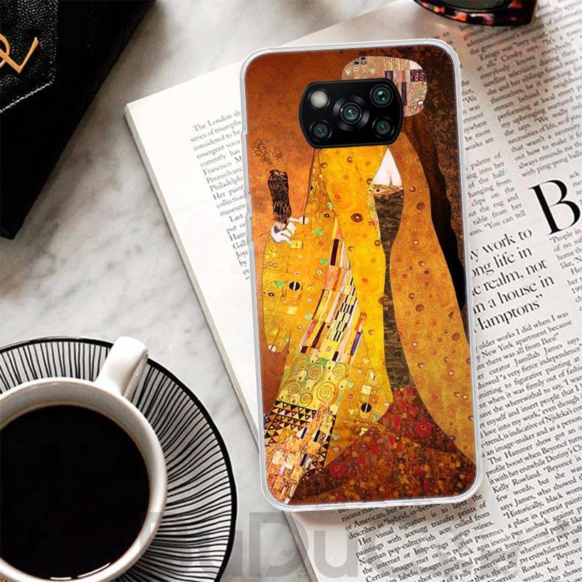 Kiss by Gustav Klimt Desig Cover For Xiaomi Mi 11T 10T 9T Pro 11 Lite Phone Case 12 12X 10 9 8 11i 6X 5X Ultra 5G Print Coque Fu