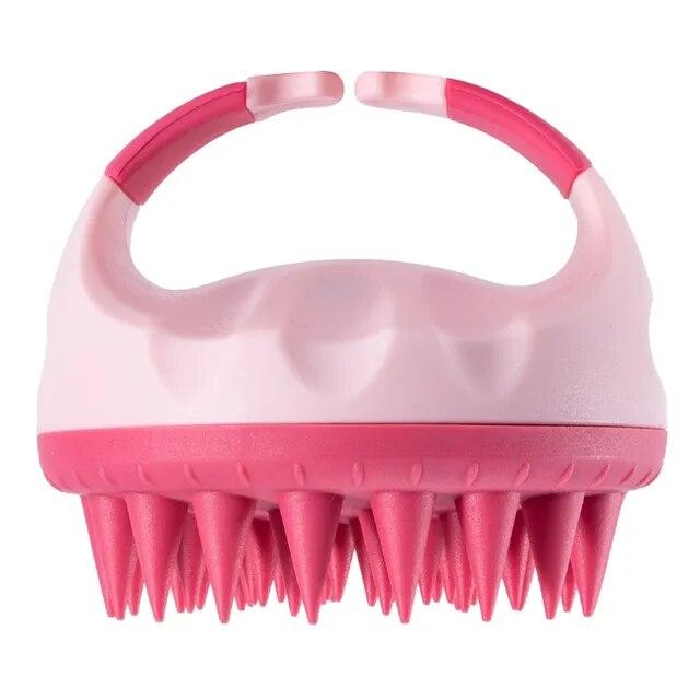Portable Silicone Shampoo Brush Handheld Round Soft Scalp Massage Brush Bath Massage Brush Hair Shower Brush Comb Hair Care