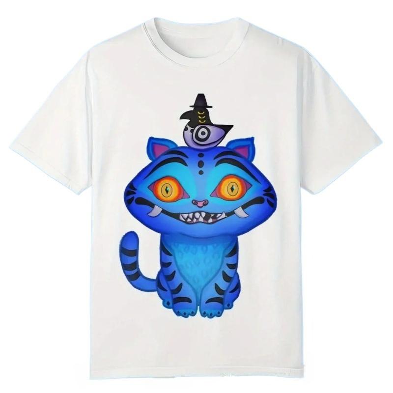 Retro Derpy Tiger KPop Devil Hunter Printed Children's Anime Short sleeved T-shirt Summer Casual Top