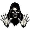 Halloween Grim Reaper Skeleton Wall Decals for Home and Bedroom Decor