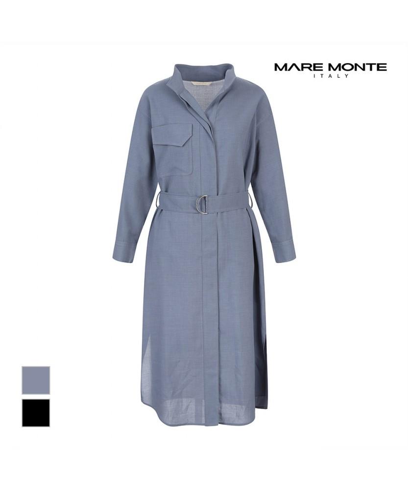 MAREMONTE Slit-Neck Belted Dress_M244Mop26S0
