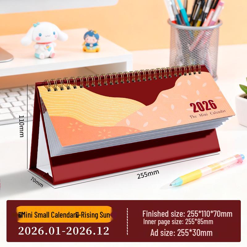2026 Mini-Tischkalender: Anpassbares Desktop-Ornament & Monatsplaner