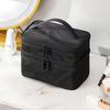 Large Capacity Mesh Cloth Makeup Bag Travel Essentials Cosmetics Organizer Women Toiletry Bag Double Layer Design Cosmetic Bag