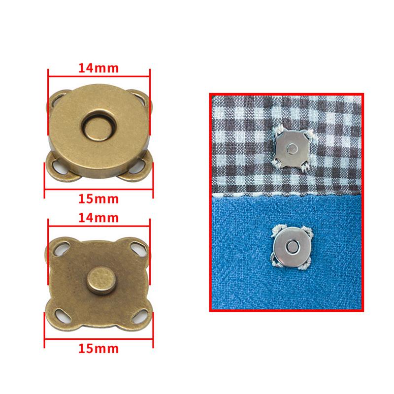 5 יחידות מחברי כפתור מגנטי תיק ארנק ארנק אבזמי אבזם ספיחה מיני חלקי תיקי מלאכה DIY