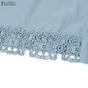 ZANZEA Women Casual Turn Down Collar Loose Lace Crochet Splice Long Sleeve Blouse