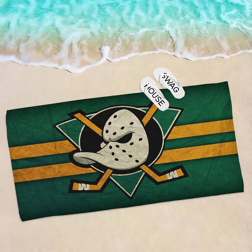 A-Anaheim D-Ducks Mikrofaser Strandtuch Saugfähig Schnelltrocknend Weich Yoga Schwimmen Resort Bergsteigen Handtuch