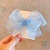 Korean Mesh Gauze Bow Baby Hairpins Fairy Princess Girl Back Head Hair Clips Top Clips Side Clip Kids Headwear Bair Accessories