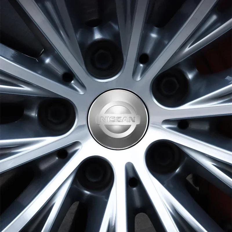 Autocollants Logo Cache-Moyeux de Roue de Voiture Emblème Cache Jante Décalcomanie Pour Nissan Nismo Tiida Sylphy Teana X Trail T30 T32 Almera J10 J11