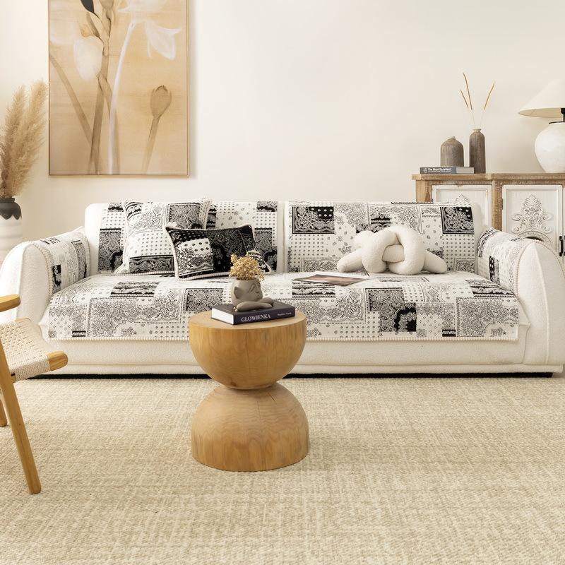 Leather Sofa Cushion Is Universal In All Seasons, Light Luxury And High-End Sense  New Spring And Summer Non-Slip Seat Cushion Cover Cover Cloth Towel