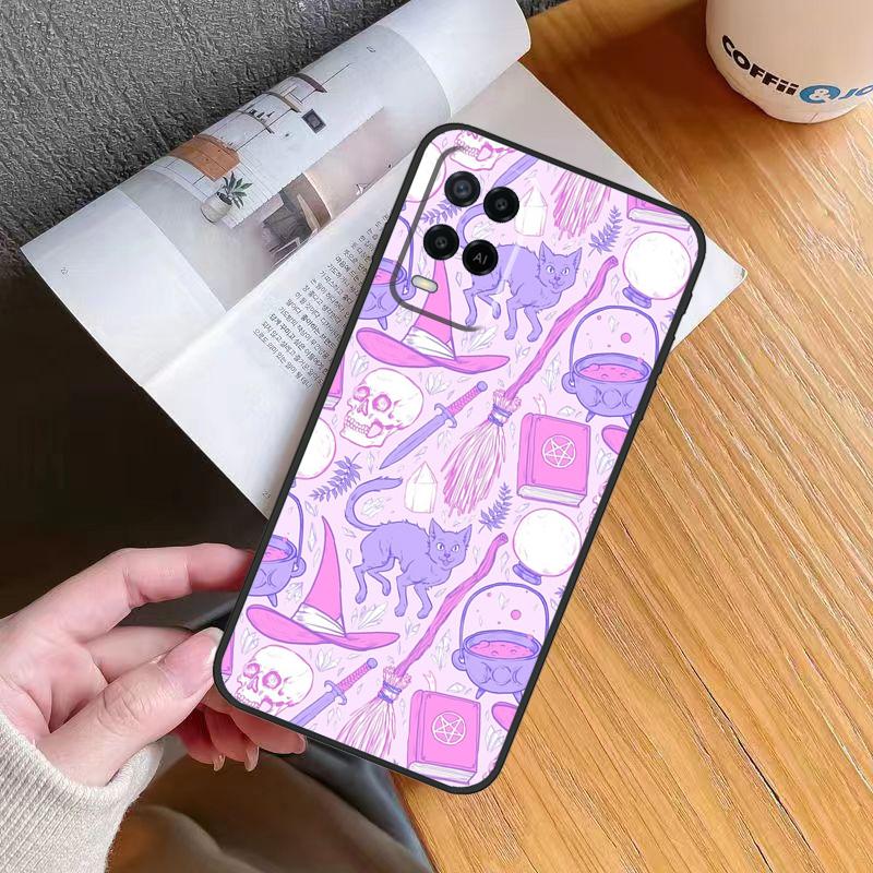 

Чехол Черная кошка-ведьма Для Oppo A80 A60 A40 A6 A5 Pro A15 A16 A17 A57 A94 A74 A54 A76 A96 A18 A38 A58 A78 A98 OPPO A58 4G