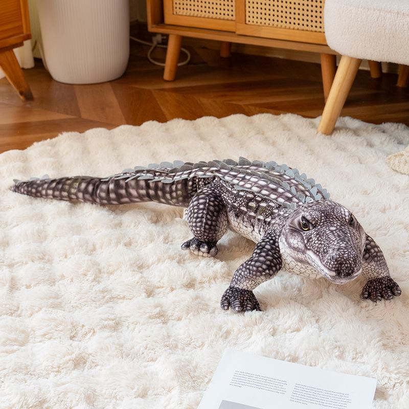 68/96cm Simulation Long Tail Crocodile Plush Doll Lifelike Reptile Crocodile Animal Stuffed Toy Home Decor Gift For Children
