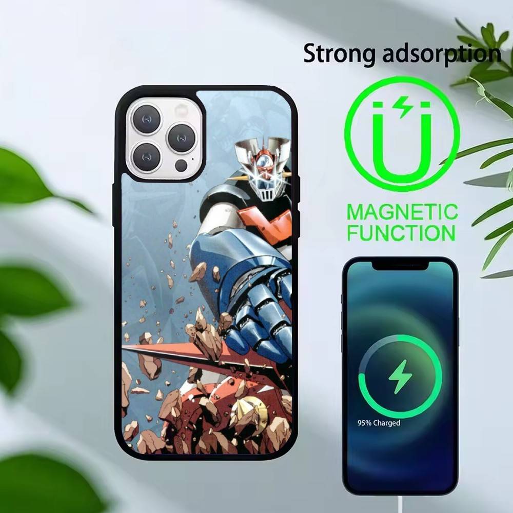 Anime Z-Mazinger Z Handyhülle Für iPhone 14,16,15,13,17,12,Plus,Pro,Max Magnetisch Für Magsafe Mattierte Abdeckung