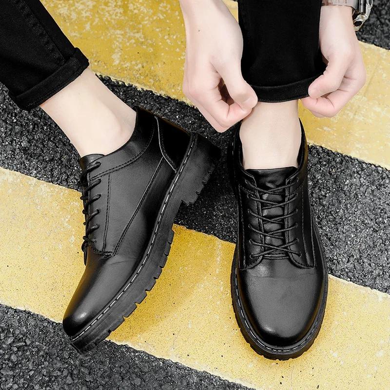 2025 Herren Leder Freizeitschuhe Komfort Schwarz Formelle Oxfords für Herren Abriebfeste Herren Büroschuhe Zapatos De Vestir Hombre