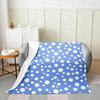 Purple Polka Dots Flannel Fleece Throw Blanket Geometric Circle Design Super Soft Purple  White Bed Blanket for Kids and Teens