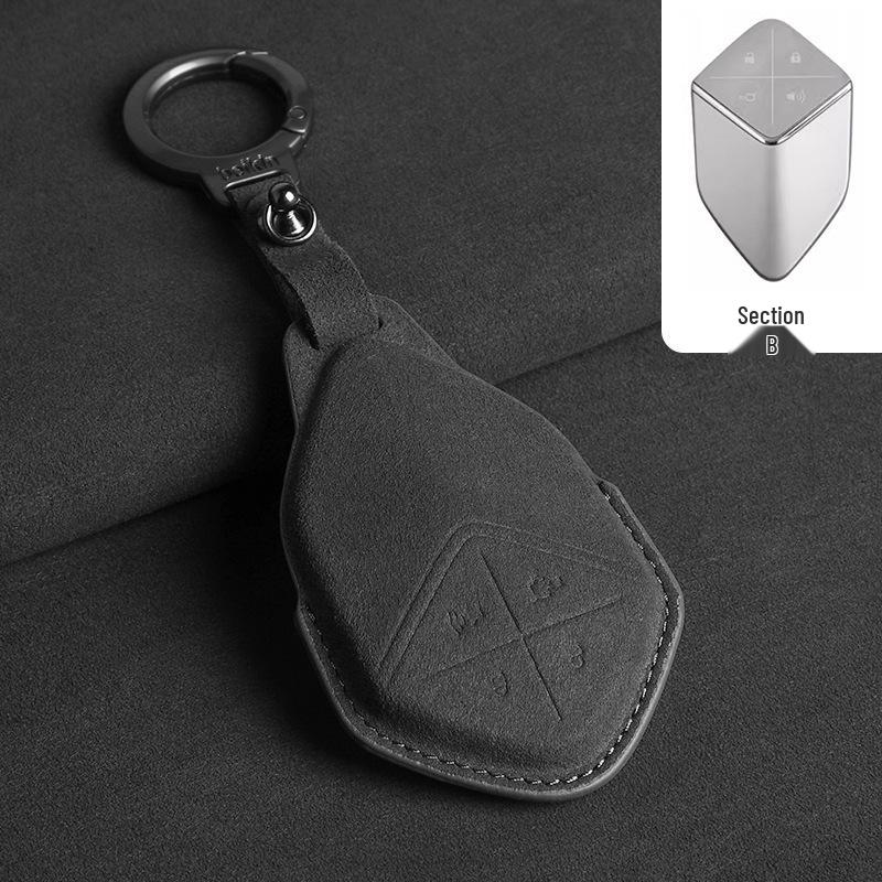 Changan SL03/S7 Key Case 2023: Suede Protective Shell with Buckle