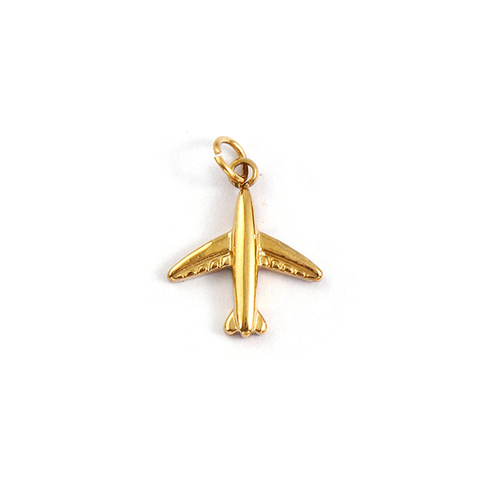 1Piece 304 Stainless Steel Travel Charms 18K Gold Plated 3D Pyramid Camera Airplane Eiffel Tower Pendant For DIY Necklace Making