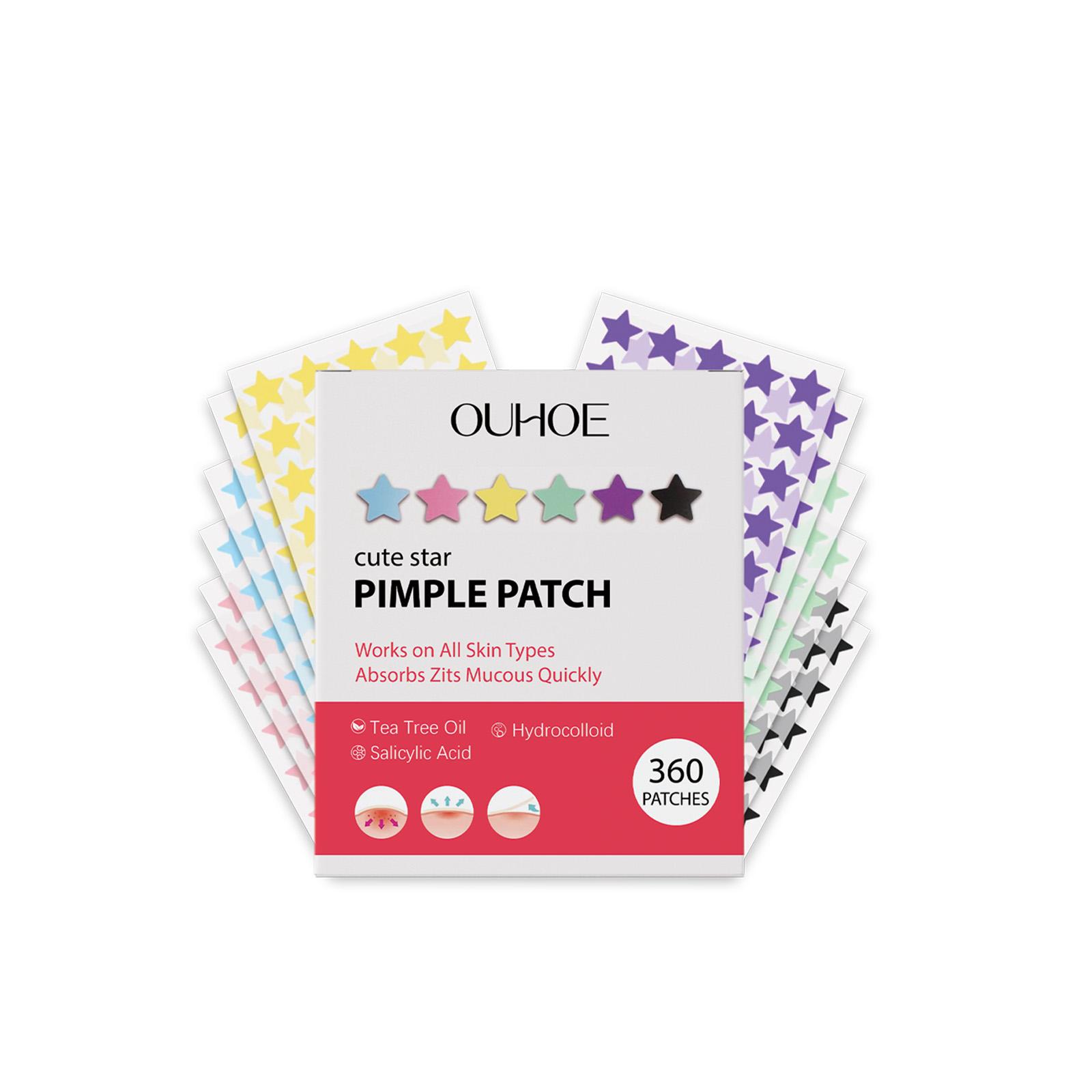 OUHOE star-shaped acne patch daily gentle cleansing patch concealer men and women star-shaped water glue facial acne patch