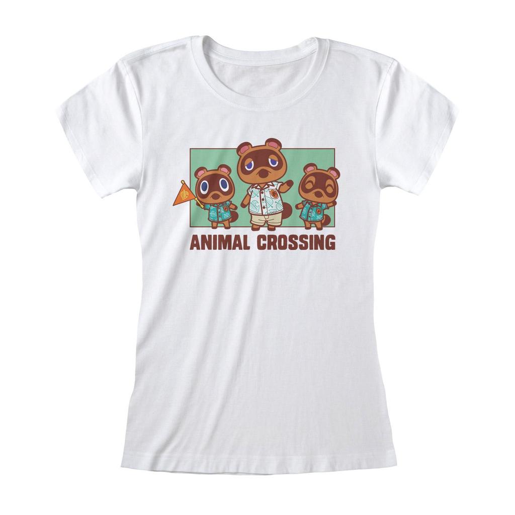 Animal Crossing Femei/Doamne Tricou Cambrat Familia Nook
