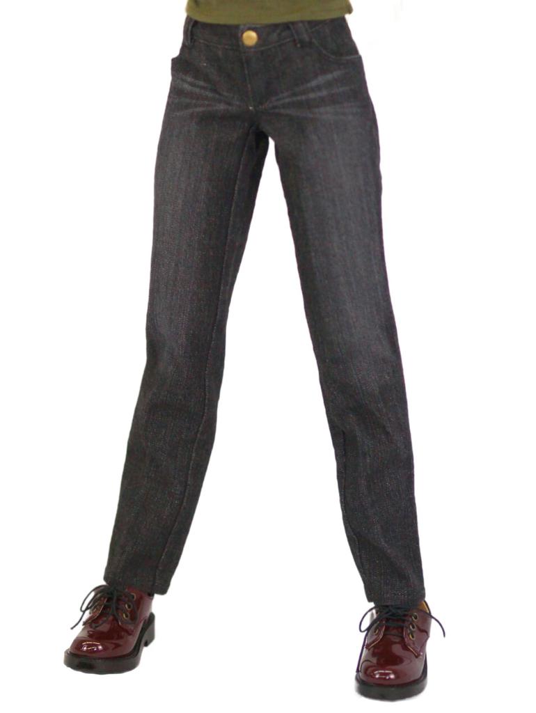 DDS Compatible Okayama Processing Boyfriend Jeans Black KOJIMA Processing Jeans Processing Low Rise Roll Up Stretch Denim Vintage Processing 60cm Doll