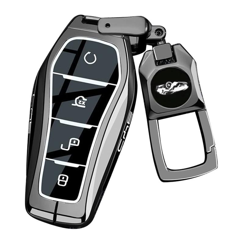 For BYD Dolphin Tang EV600 Han EV Yuan ATTO 3 Song PLUS Pro DMI Qin Zinc Alloy Car Key Case Remote Cover Keychain Accessories