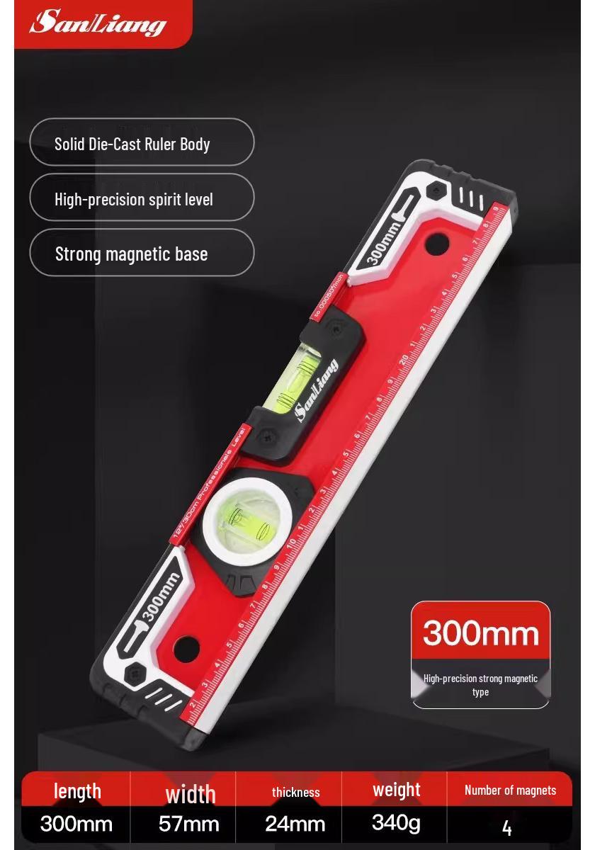 High-Precision Mini Magnetic Aluminum Level Ruler