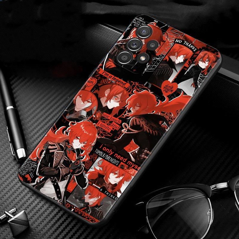 Anime Genshin Impact Case For Samsung Galaxy A51 A71 A41 A31 A11 A01 A72 A52 A42 A32 A22 A21s A02s A12 A02 Phone Shell Capa