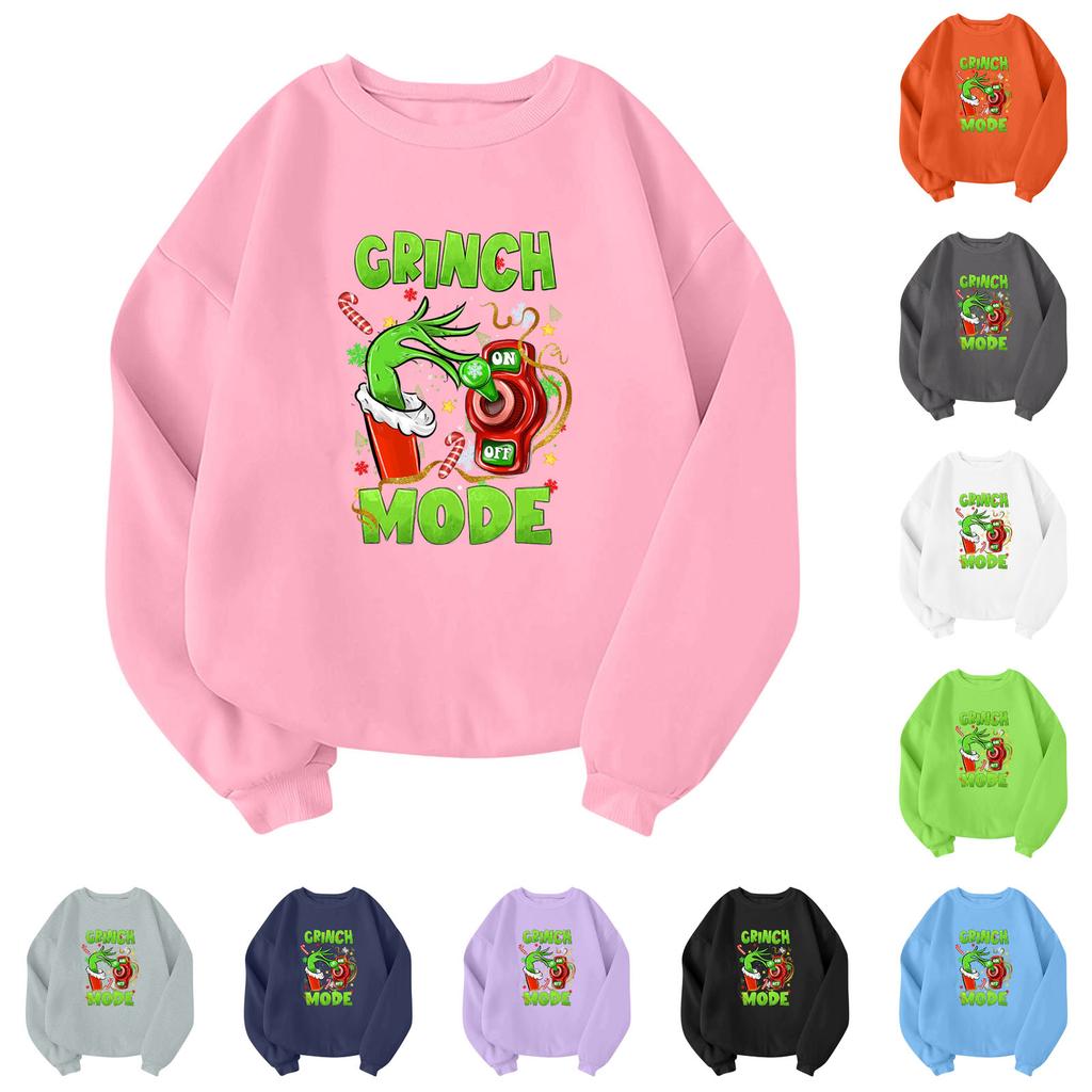 Children's Fashionable Lightweight Long-sleeved Round Neck Pullover With Pockets Printed Pullover