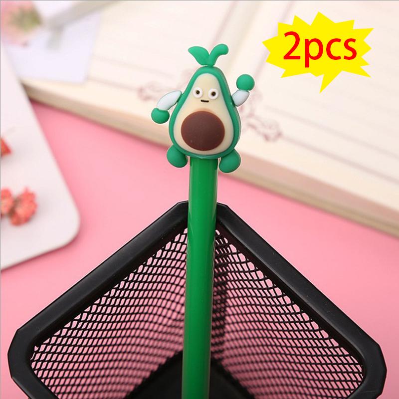 4 Pcs Fruit Face Gel Pens Cartoon Shape Writing Tools Comfortable Grip Kids Stationery School Office Supplies