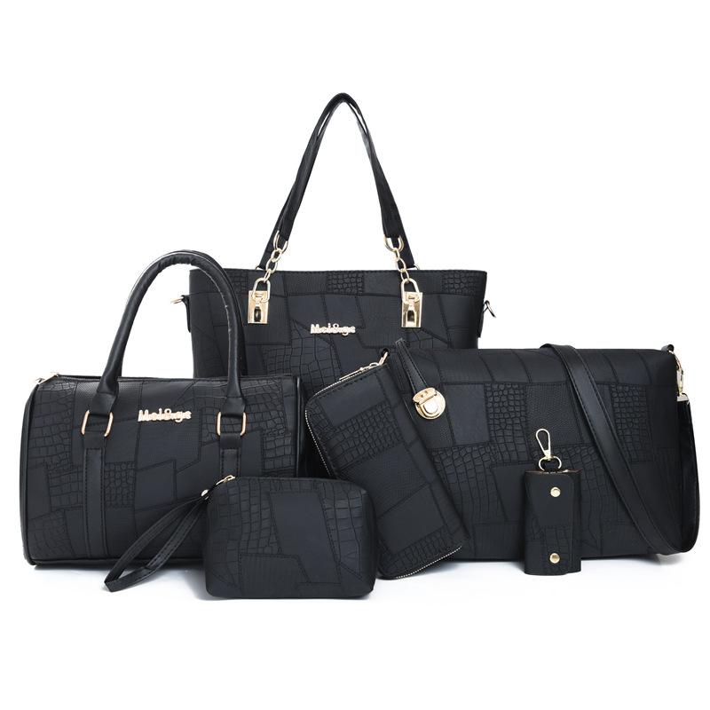 

Многосекционная женская сумка новая деловая мода сумка через плечо большая вместимость женская сумка для мамы и ребенка чёрный