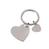 Stainless Steel Heart-Shaped Laser Engravable Metal Keychain Gift