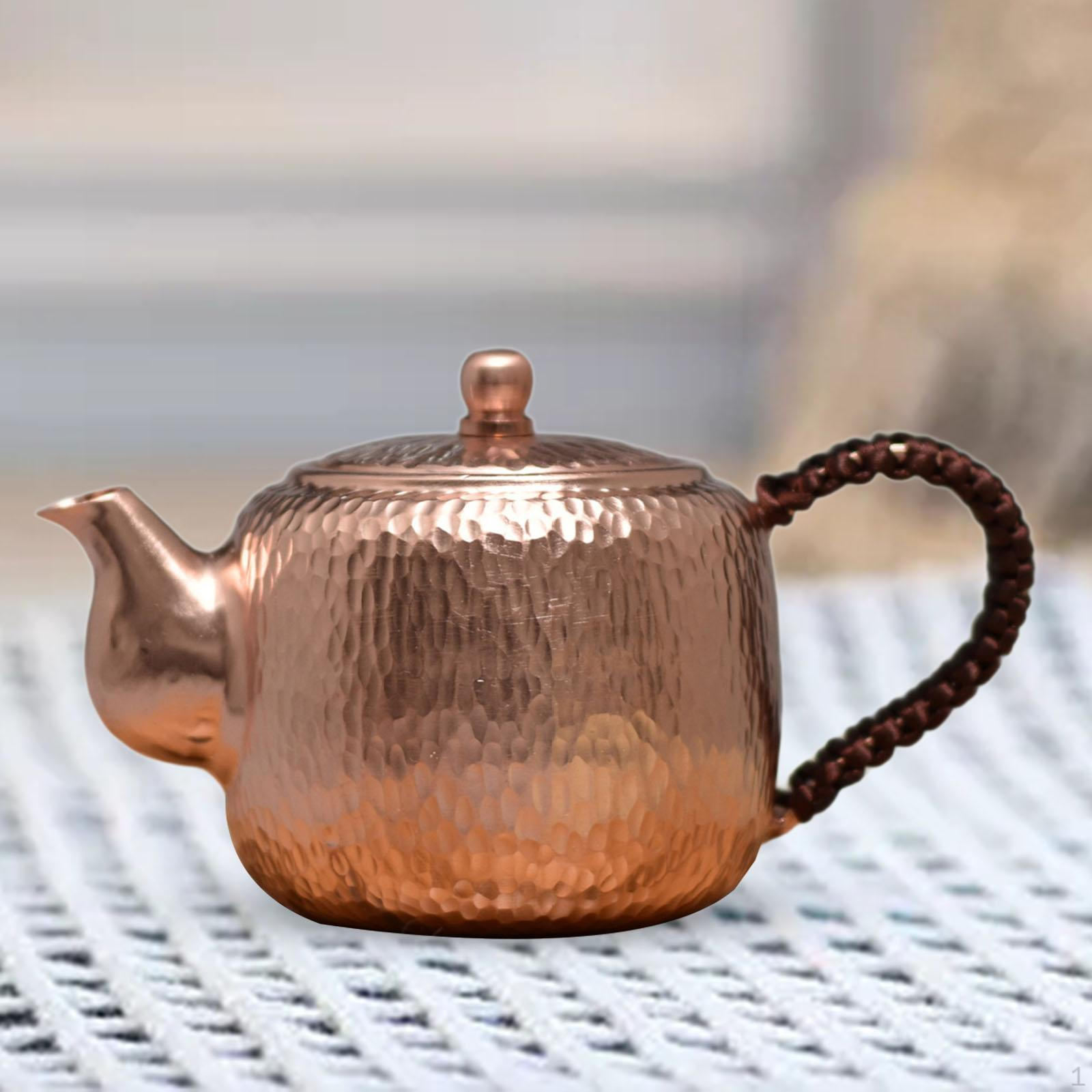 

300ml Copper Tea Kettle Easy Carrying Maker Chinese Ceremony Kung Fu Teapot Water B