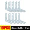 5pcs/10pcs Blue Zinc Plated Finish L Shaped Corner Bracket Cold Rolled Steel Material 40x40x15mm Furniture Corner Support