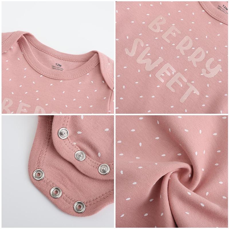 KIDDIEZOOM Pieces Baby Girls And Boys Bodysuit Short Sleeve Soft Cotton Baby Clothes 0-12 Months Newborn Cartoon Jumpsuit Clothing