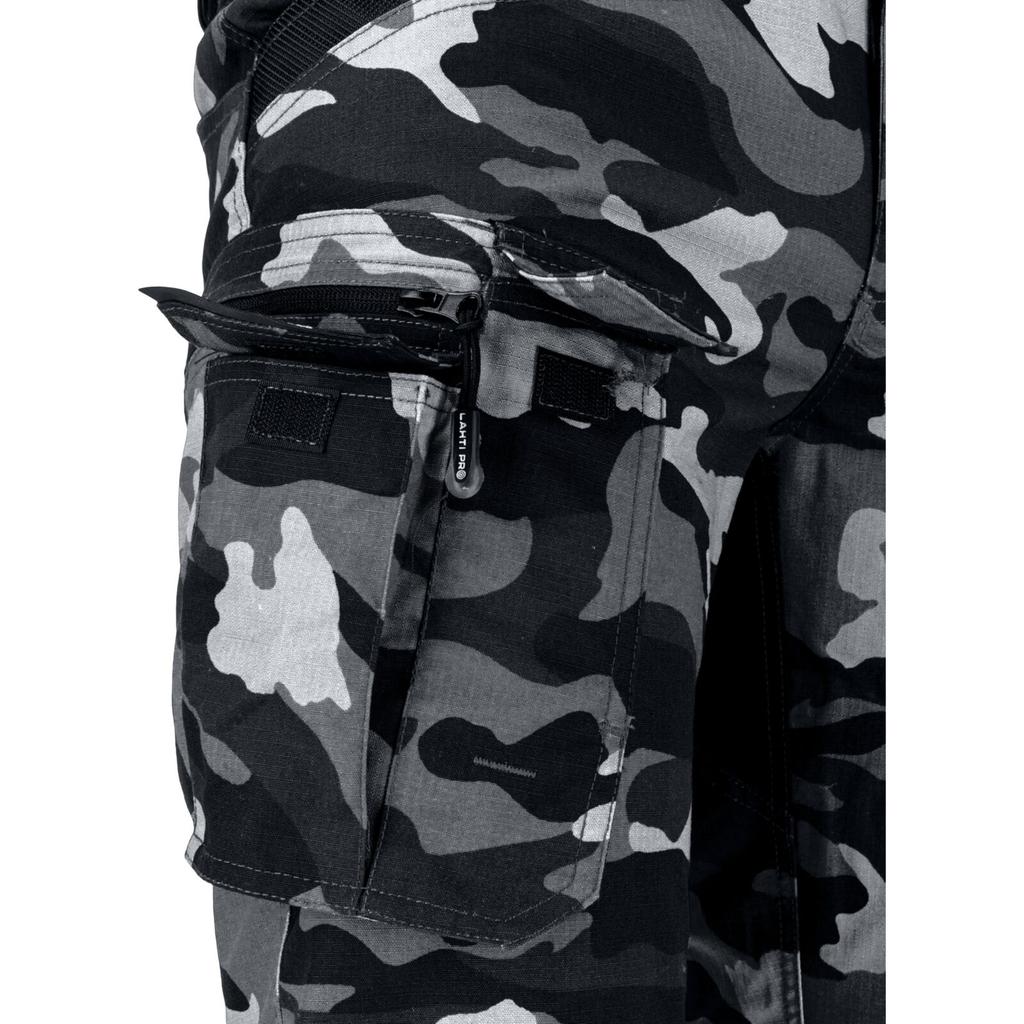 Gray Camouflage Combat Trousers with Reinforcements, "", Ce, Lahti