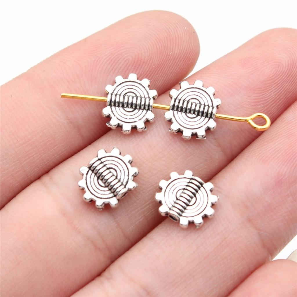 Geometric Small-Hole Spacer Beads Mini Antique Bronze Zinc Alloy Jewelry Making Fix Bead Position Style Bead Spacers