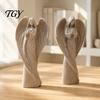 Artistic Sculpture for Study Praying Angel Statue, Abstract Guardian Figurine, Religious Prayer Elegant Tabletop Decoration Home Mantel Church Indoor