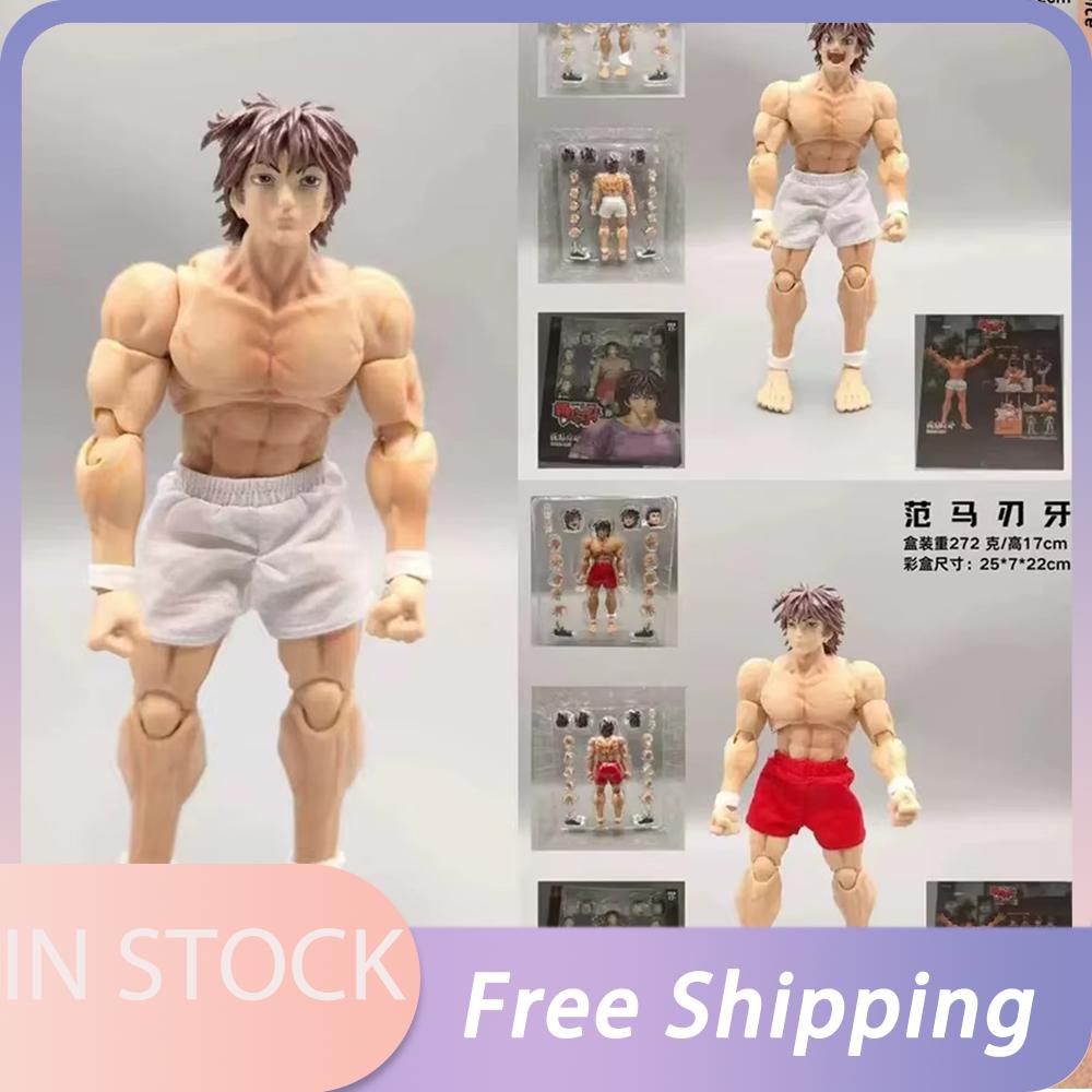 In Stock 17cm Hanma Baki Figure Baki Action Figures Figurine Pvc Statue Collection Model Desk Decoration Doll Christmas Gifts